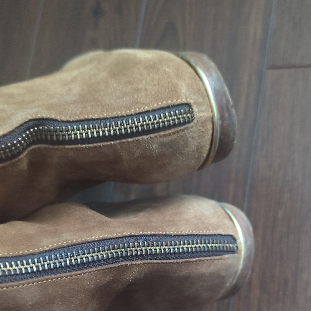 Caroline Herrera Suede Leather Riding Boots - Picture 12 of 16